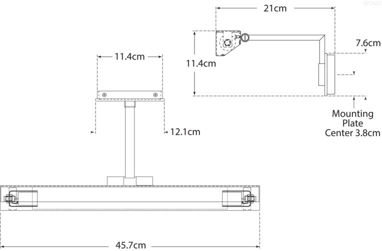 McClain 18" Hardwired Picture Light Blueprint