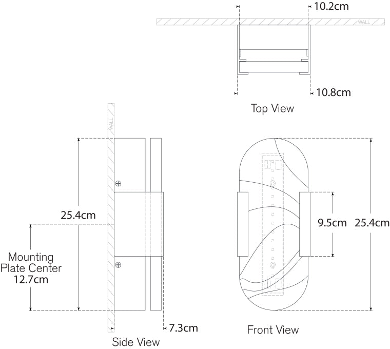 Melange 10" Elongated Sconce Blueprint