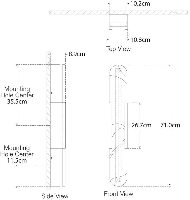 Melange 28" Elongated Sconce Blueprint