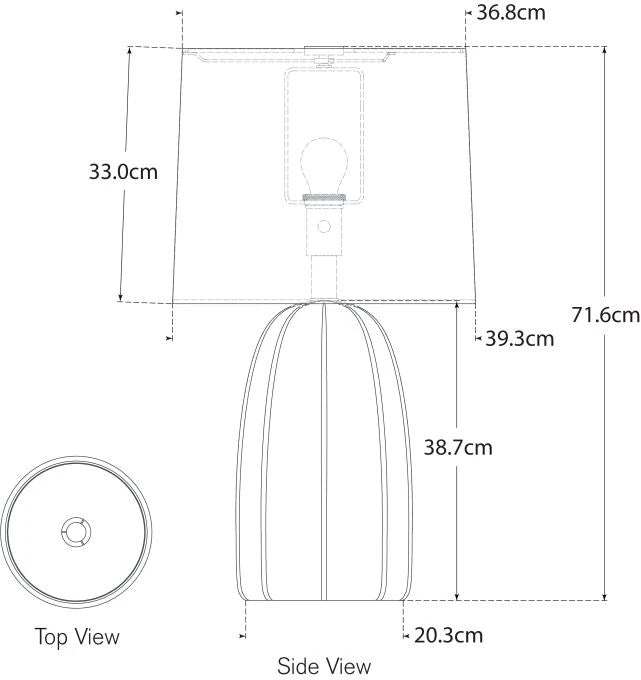 Lampada da tavolo Melanie grande Progetto