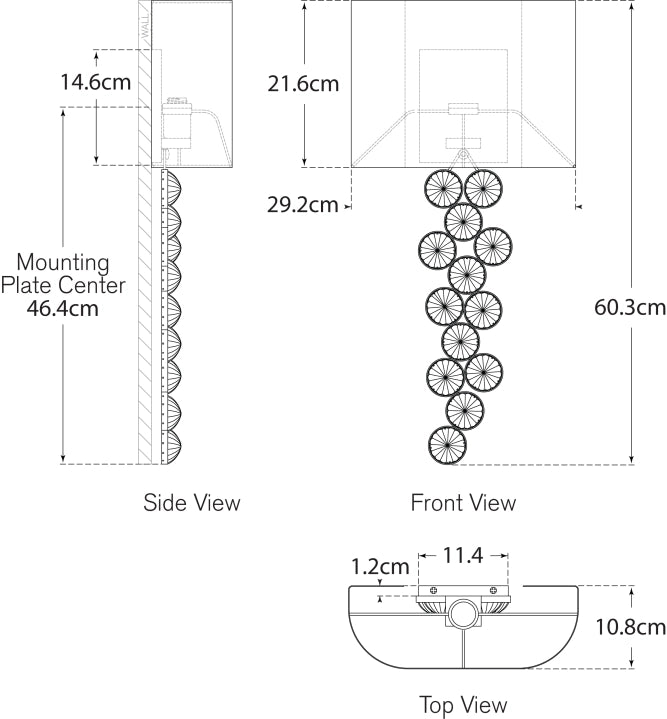 Milazzo Medium Right Sconce Blueprint