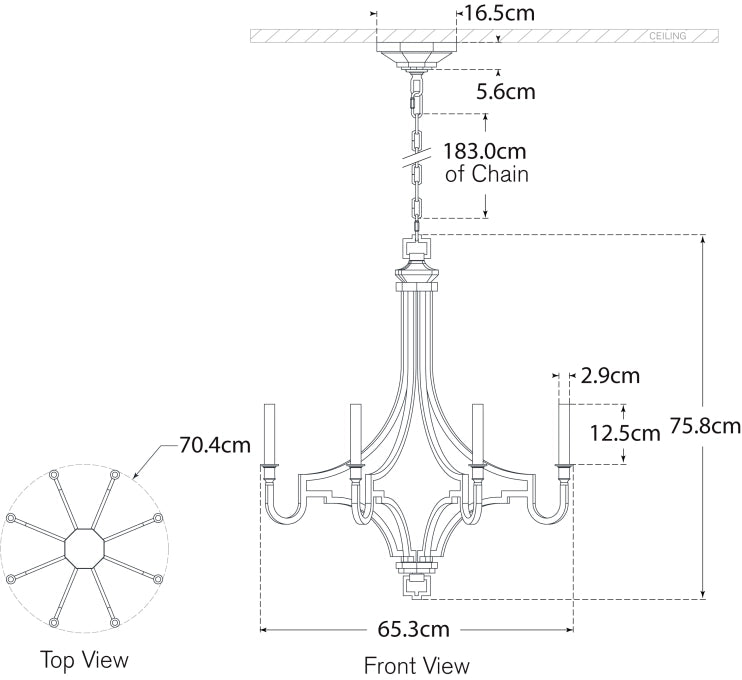 Mykonos Medium Chandelier Blueprint