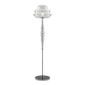 Novecento Medium Floor Lamp - Glossy Chrome / Crystal Striped Glass