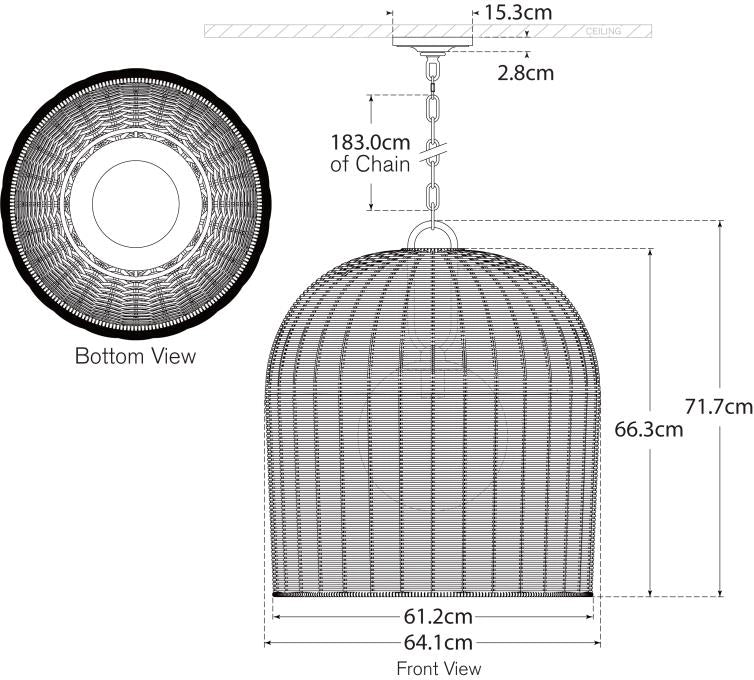 Nancy 25" Woven Hanging Shade Blueprint