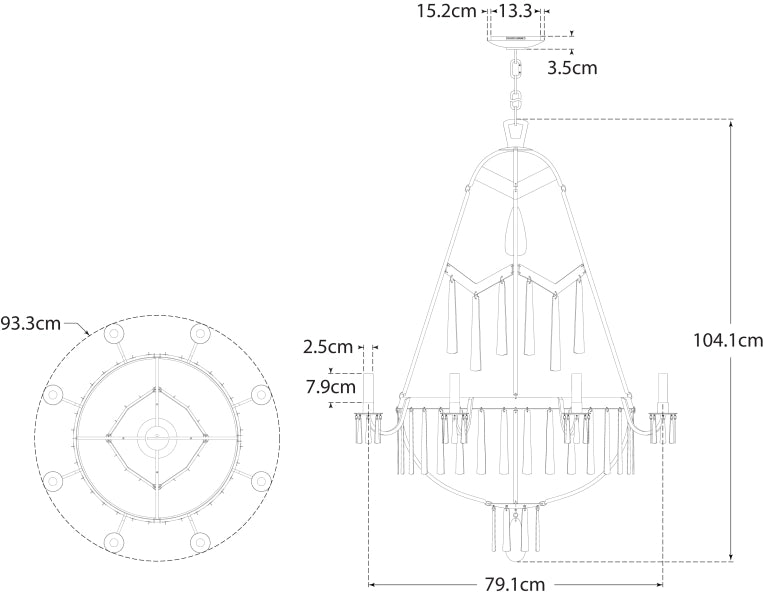 Natalie Large Chandelier Blueprint
