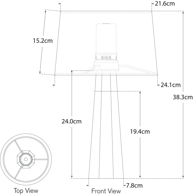 Olsen 15" Cordless Accent Lamp Blueprint