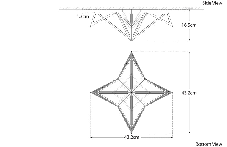 Plafoniera Piccola Ori Progetto