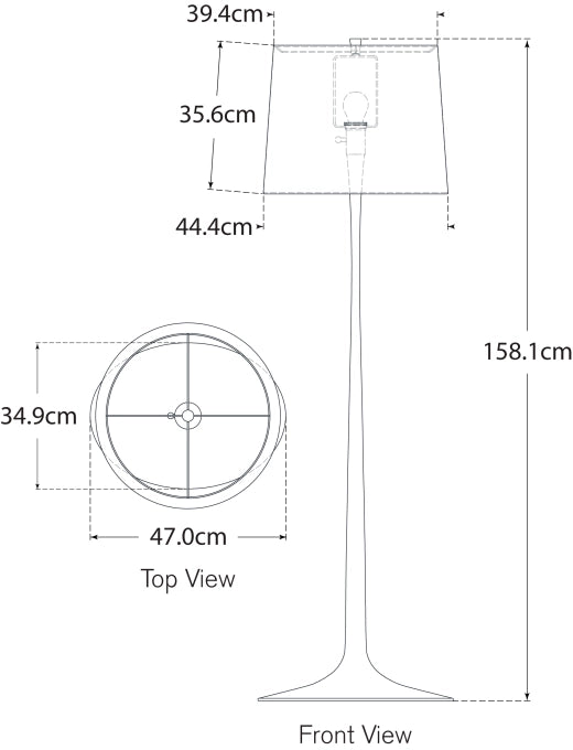 Oscar Large Sculpted Floor Lamp Blueprint
