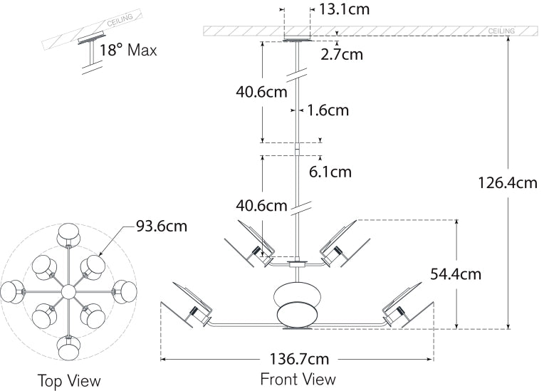 Osiris Large Reflector Chandelier Blueprint