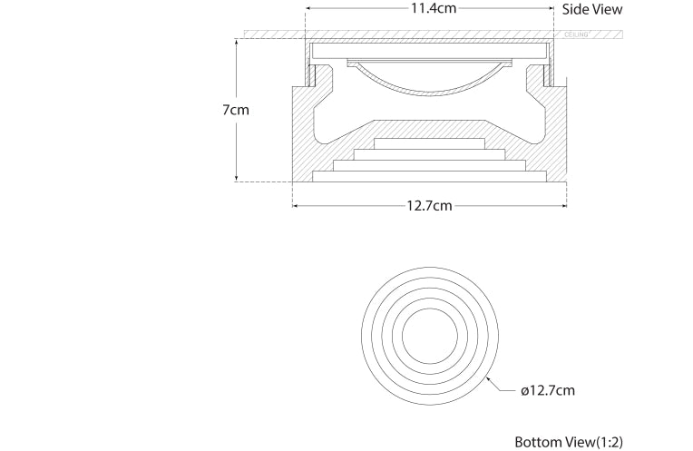 Otto 5" Solitaire Flush Mount Blueprint