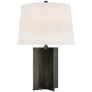 Costes Medium Table Lamp in Bronze with Linen Shade