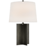 Costes Medium Table Lamp in Bronze with Linen Shade