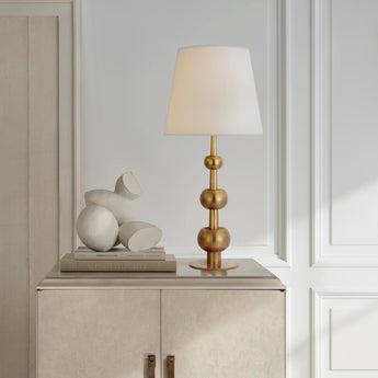 Comtesse Medium Triple Table Lamp, a premium Decorative light by Visual Comfort. Close - up image of its design.