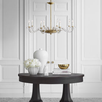 Brigitte Large Chandelier, a premium Chandelier light by Visual Comfort. Close - up image of its design.