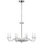 Brigitte Large Chandelier in Clear Glass and Polished Nickel
