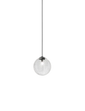 Lampada a sospensione Puppet media SP M - Matte Black / Cristallo trasparente