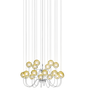 Lampada a sospensione Puppet grande SP 18P - Glossy Chrome / Ambra trasparente
