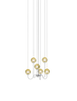 Lampada a sospensione Puppet piccola SP 6P - Glossy Chrome / Ambra trasparente