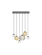 Lampada a sospensione Puppet media SP L6 - Matte Black / Multicolore 1