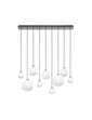 Lampada a sospensione Puppet grande SP L9 - Matte Black / Bianco sfumato