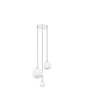 Lampada a sospensione Puppet - Glossy Chrome / Bianco sfumato