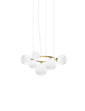 Lampada a sospensione Puppet Ring grande - Matte Gold / bianco