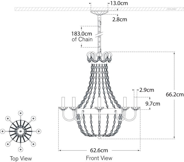 Paris Flea Market Medium Chandelier Blueprint
