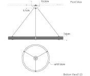 Lampadario ad Anello Paxton 40" Progetto