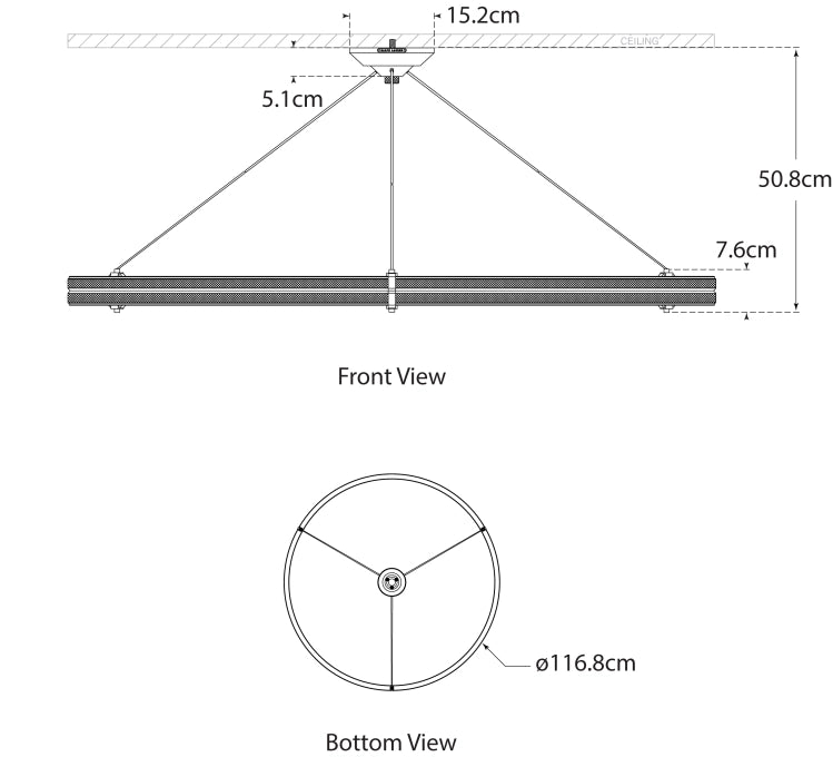 Paxton 48" Ring Chandelier Blueprint