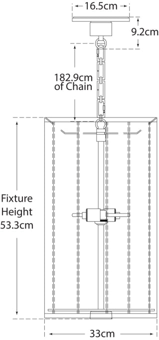 Perfect Pleat Tall Hanging Shade Blueprint