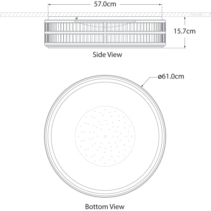Perren 24" Flush Mount Blueprint