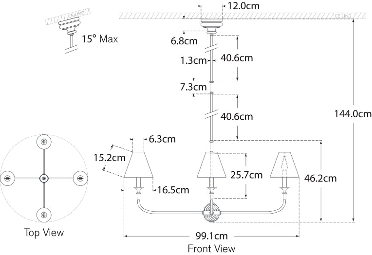 Piaf Large Chandelier Blueprint