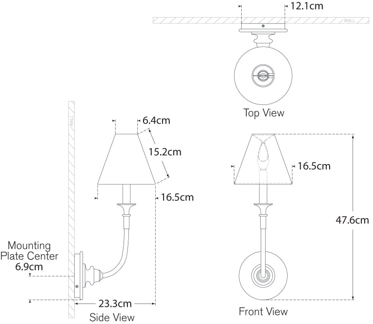 Piaf Single Sconce Blueprint