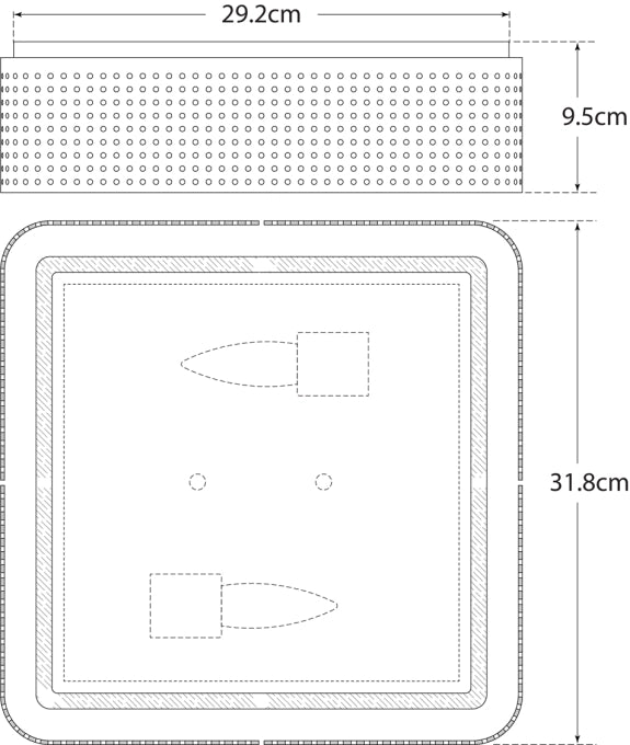 Precision Large Square Flush Mount Blueprint