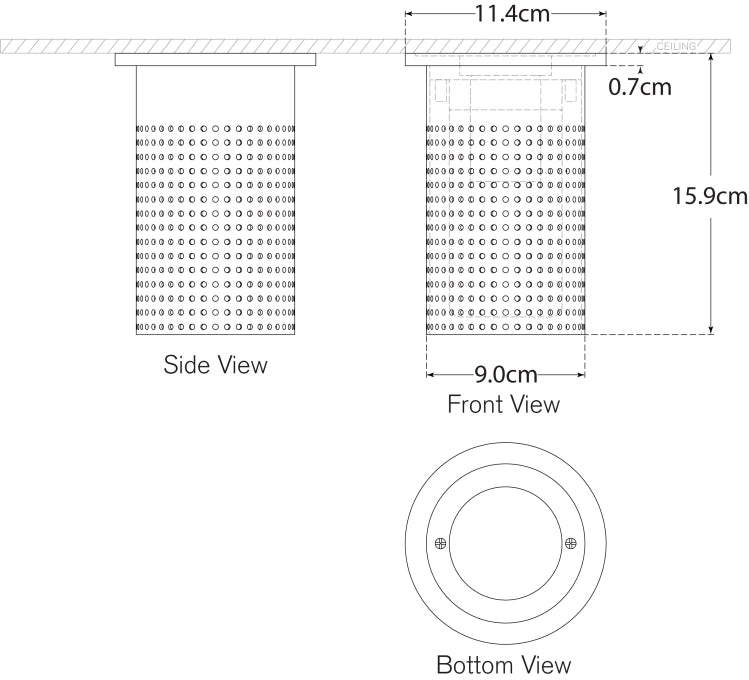 Precision Short Monopoint Flush Mount Blueprint