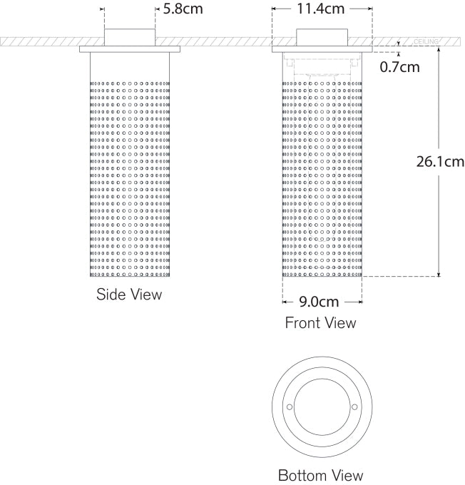 Precision Tall Monopoint Flush Mount Blueprint