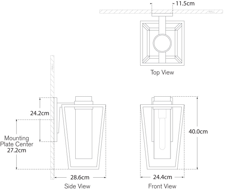 Presidio Small Bracketed Sconce Blueprint