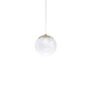 Rina Small Pendant - Glossy Brass / White Murrina / L22BB