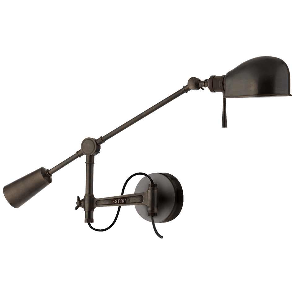 RL '67 Boom Arm Wall Lamp, a premium Functional light by Visual Comfort & Co. Close - up image of its design.