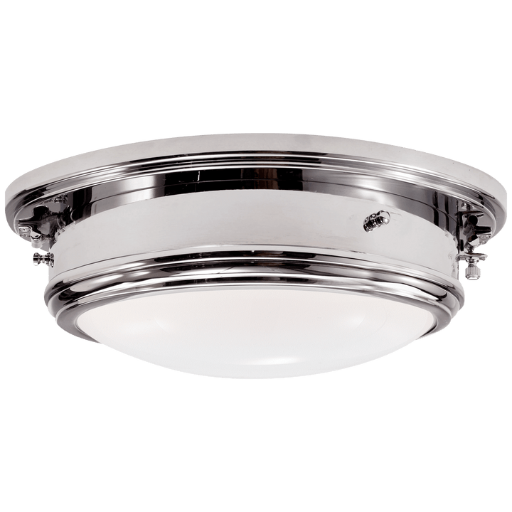 Marine Porthole Medium Flush Mount, a premium Flush Mount light by Visual Comfort & Co. Close - up image of its design.