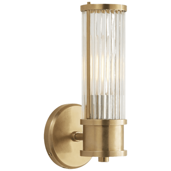Allen Single Sconce, a premium Bath light by Visual Comfort & Co. Close - up image of its design.