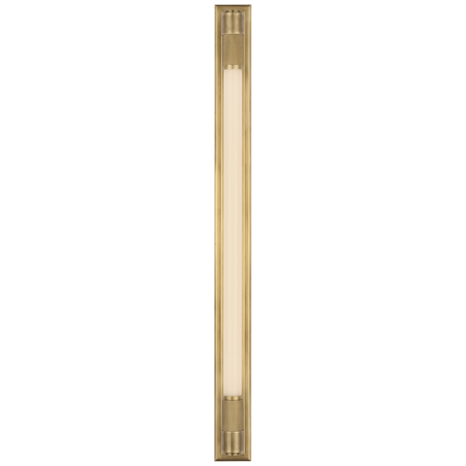 Barrett 30" Linear Bath Light, a premium Bath light by Visual Comfort & Co. Close - up image of its design.