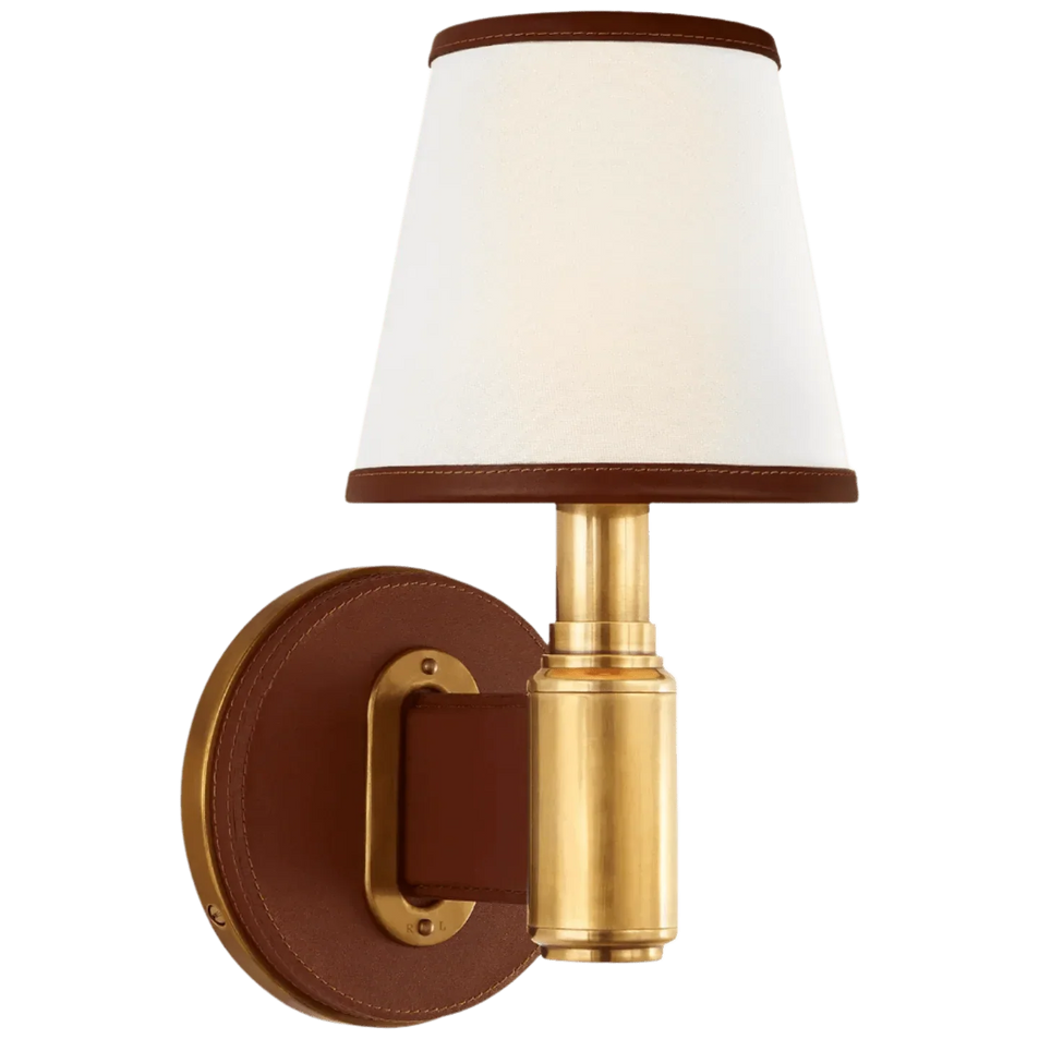 Riley Single Sconce, a premium Decorative light by Visual Comfort & Co. Close - up image of its design.