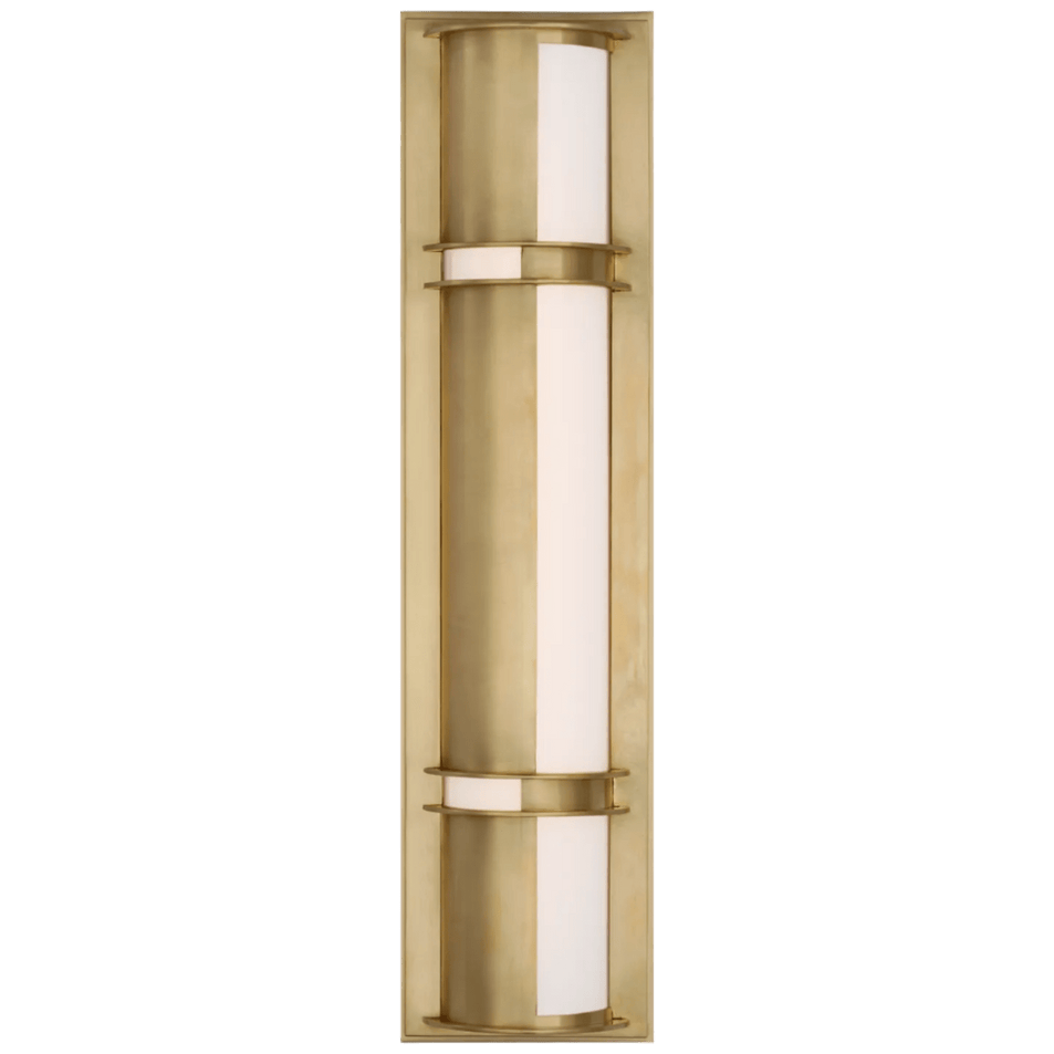 Strever 18" Shielded Sconce, a premium Bath light by Visual Comfort & Co. Close - up image of its design.