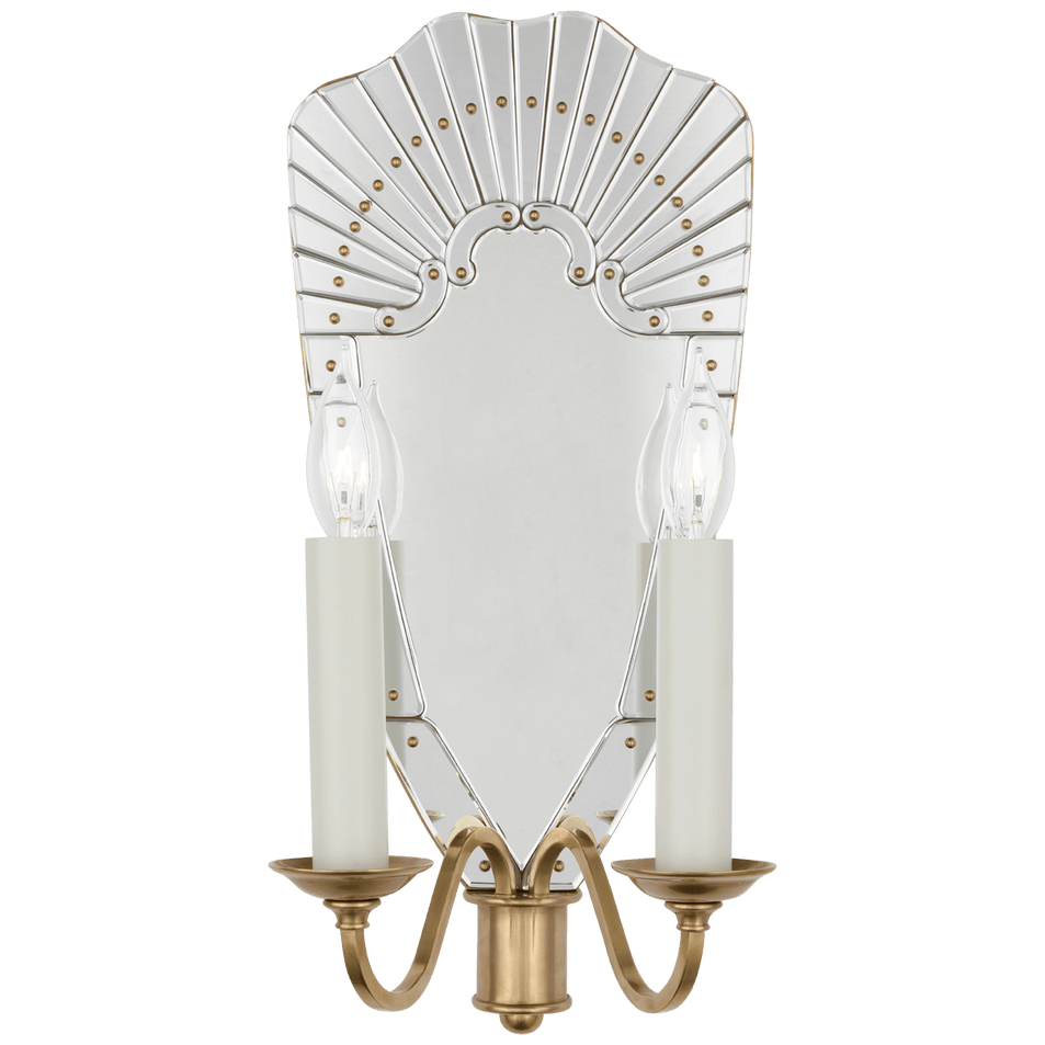 Adelaide Large Double Sconce, a premium Decorative light by Visual Comfort & Co. Close - up image of its design.