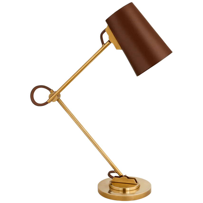 Benton Adjustable Desk Lamp, a premium Functional light by Visual Comfort & Co. Close - up image of its design.