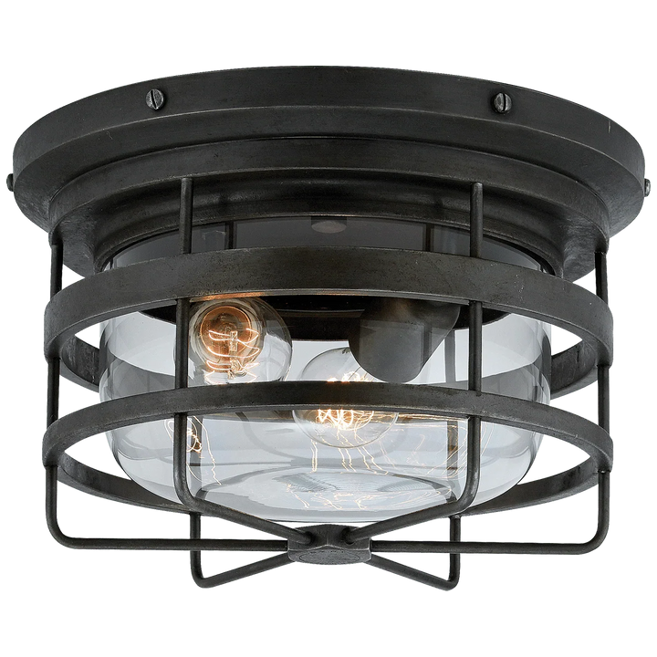 Crosby Flush Mount, a premium Flush Mount light by Visual Comfort & Co. Close - up image of its design.