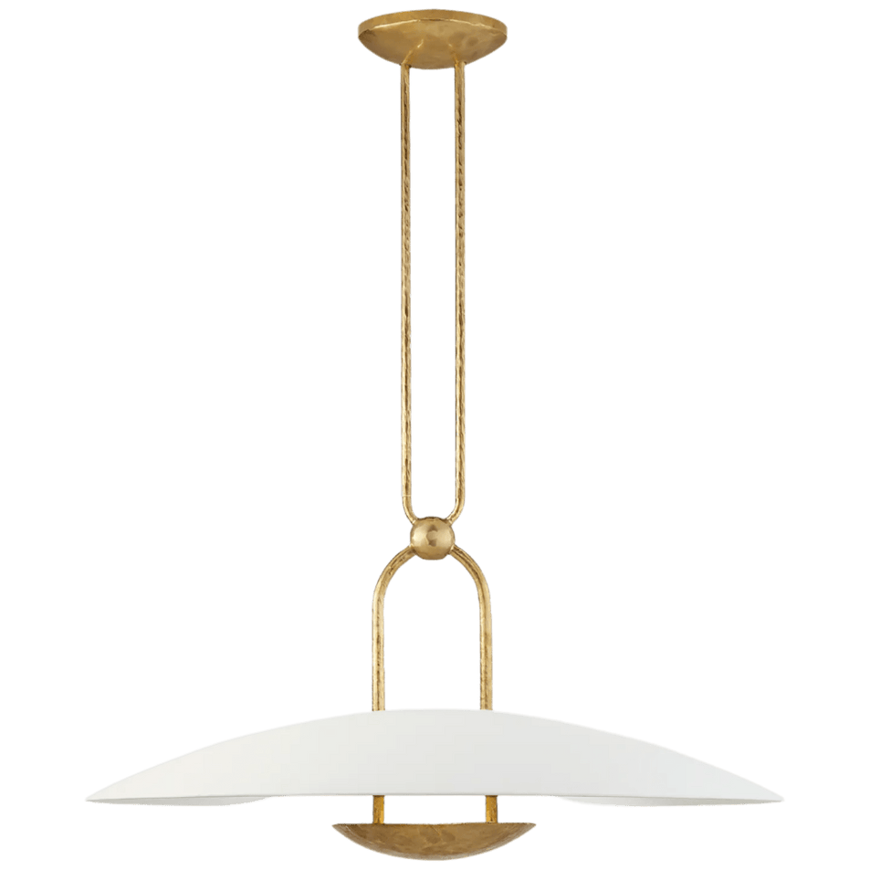 Cara Medium Sculpted Pendant, a premium Pendant light by Visual Comfort & Co. Close - up image of its design.