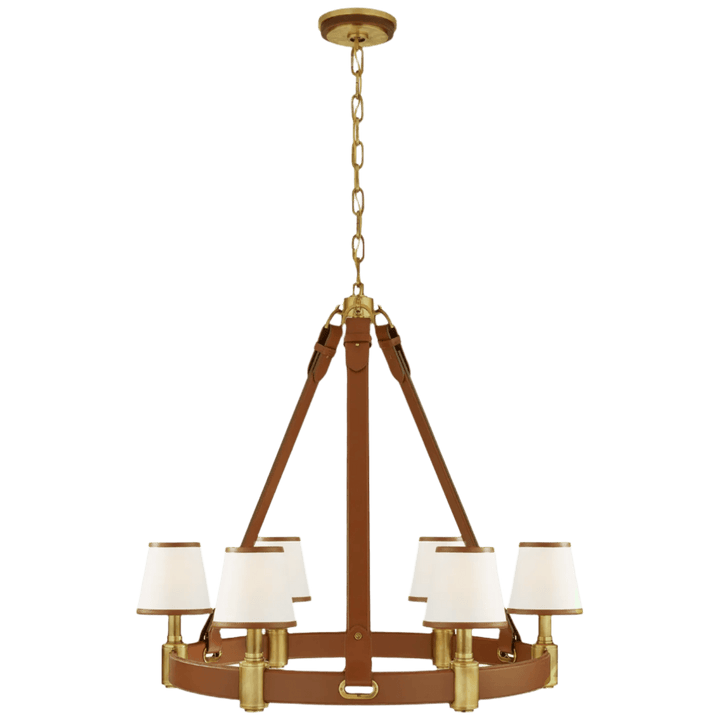 Riley Medium Ring Chandelier, a premium Chandelier light by Visual Comfort & Co. Close - up image of its design.