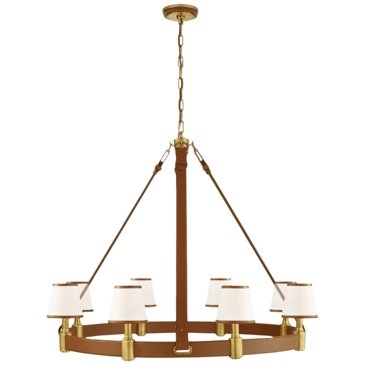Riley Large Ring Chandelier, a premium Chandelier light by Visual Comfort & Co. Close - up image of its design.